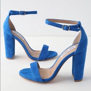 Steve Madden Blue Suede Block Heels